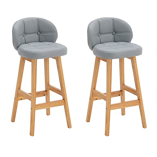 Guyifuny Modernes Barhocker-Set mit 2 Stück, Stuhl in Thekenhöhe, Holzrahmen, gepolsterter Hocker aus PU-Leder für Kücheninsel, Esszimmer, Terrasse, #6, 60 cm Sitzhöhe Guyifuny Modernes Barhocker-Set mit 2 Stück, Stuhl in Thekenhöhe, Holzrahmen, gepolsterter Hocker aus PU-Leder für Kücheninsel, Esszimmer, Terrasse, #6, 60 cm Sitzhöhe von Guyifuny