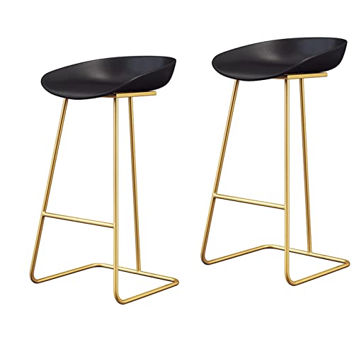 Guyifuny Modernes Barhocker-Set mit 2 Thekenhockern, Frühstücks- und Esszimmerstuhl mit Rückenlehnen und Metallbeinen für die Kücheninsel zu Hause, Bar, Schwarz, 65 cm Sitzhöhe Guyifuny Modernes Barhocker-Set mit 2 Thekenhockern, Frühstücks- und Esszimmerstuhl mit Rückenlehnen und Metallbeinen für die Kücheninsel zu Hause, Bar, Schwarz, 65 cm Sitzhöhe von Guyifuny
