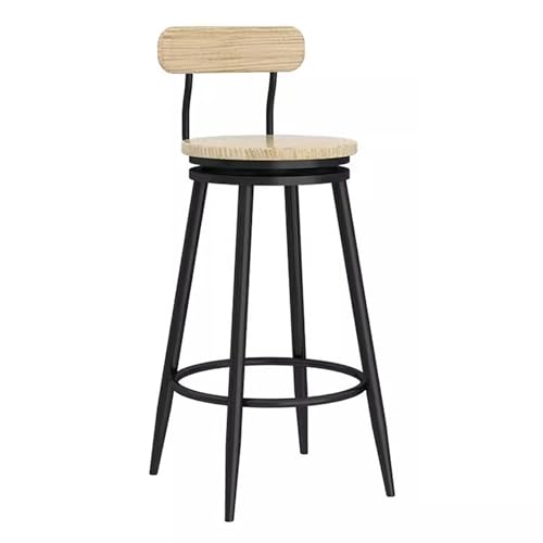 Guyifuny Runde drehbare Barhocker mit Rückenlehne, Barstühle in Thekenhöhe, hoher Hocker, Esszimmerstuhl für Home Island Cafe Pub Restaurant,C,65cm Guyifuny Runde drehbare Barhocker mit Rückenlehne, Barstühle in Thekenhöhe, hoher Hocker, Esszimmerstuhl für Home Island Cafe Pub Restaurant,C,65cm von Guyifuny