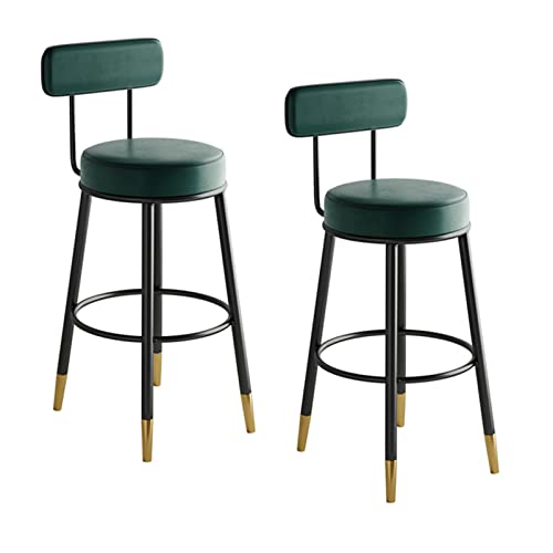 Guyifuny Runder Barhocker, 2er-Set, Stühle in Thekenhöhe mit Fußstütze, Metallbeine, Frühstücksküchen-Esszimmerstuhl, Grün, Guyifuny Runder Barhocker, 2er-Set, Stühle in Thekenhöhe mit Fußstütze, Metallbeine, Frühstücksküchen-Esszimmerstuhl, Grün, von Guyifuny