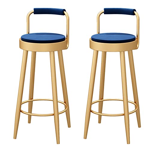 Guyifuny Thekenhocker mit Rückenlehne, 2er-Set, gepolsterte Küchenhöhe, Barhocker für Frühstückstheke, Wohnmöbel, Inselstuhl, Blau, 75 cm Sitzhöhe Guyifuny Thekenhocker mit Rückenlehne, 2er-Set, gepolsterte Küchenhöhe, Barhocker für Frühstückstheke, Wohnmöbel, Inselstuhl, Blau, 75 cm Sitzhöhe von Guyifuny