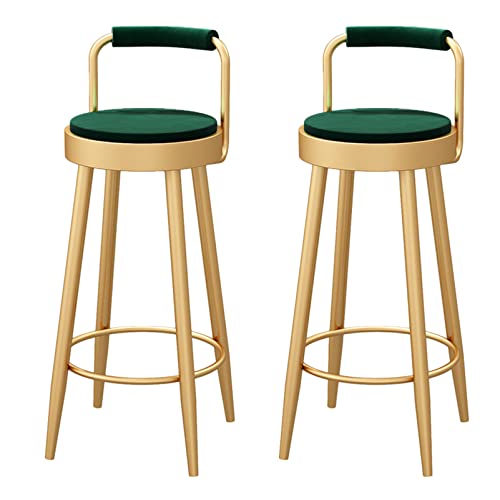 Guyifuny Thekenhocker mit Rückenlehne, 2er-Set, gepolsterte Küchenhöhe, Barhocker für Frühstückstheke, Wohnmöbel, Inselstuhl, Grün, 65 cm Sitzhöhe Guyifuny Thekenhocker mit Rückenlehne, 2er-Set, gepolsterte Küchenhöhe, Barhocker für Frühstückstheke, Wohnmöbel, Inselstuhl, Grün, 65 cm Sitzhöhe von Guyifuny