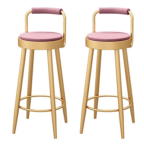 Guyifuny Thekenhocker mit Rückenlehne, 2er-Set, gepolsterte Küchenhöhe, Barhocker für Frühstückstheke, Wohnmöbel, Inselstuhl, Pink, 75 cm Sitzhöhe Guyifuny Thekenhocker mit Rückenlehne, 2er-Set, gepolsterte Küchenhöhe, Barhocker für Frühstückstheke, Wohnmöbel, Inselstuhl, Pink, 75 cm Sitzhöhe von Guyifuny