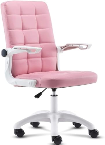 Guyifuny Vanity Task Computerstuhl Home-Office-Schreibtisch mit Rollen Ergonomischer Büro-Studenten-Home-Office-Drehstuhl Verstellbarer Chefsessel von Guyifuny