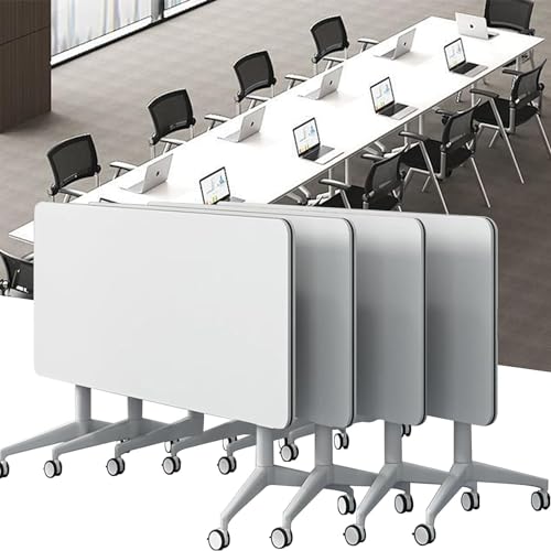 Guyifuny Weißer Konferenztisch, Schulungsräume, Klapptisch mit mobiler Platte, klappbarer Konferenzraum, Bürotisch mit stabilem Metallrahmen, einfache Montage, 4er-Pack, 180 cm Guyifuny Weißer Konferenztisch, Schulungsräume, Klapptisch mit mobiler Platte, klappbarer Konferenzraum, Bürotisch mit stabilem Metallrahmen, einfache Montage, 4er-Pack, 180 cm von Guyifuny