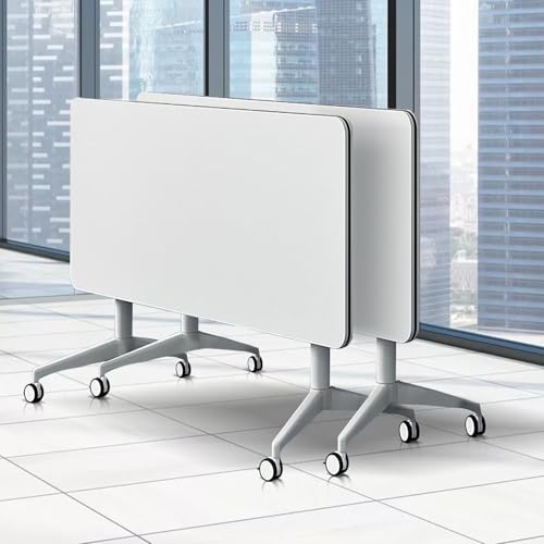 Konferenztisch, moderner Besprechungstisch, 1,80 m, weiße Klappplatte, großer mobiler Seminar-Schulungstisch mit leisen Rädern für Büro, Klassenzimmer, 2 Stück, 120 x 60 x 74 cm Konferenztisch, moderner Besprechungstisch, 1,80 m, weiße Klappplatte, großer mobiler Seminar-Schulungstisch mit leisen Rädern für Büro, Klassenzimmer, 2 Stück, 120 x 60 x 74 cm von Guyifuny