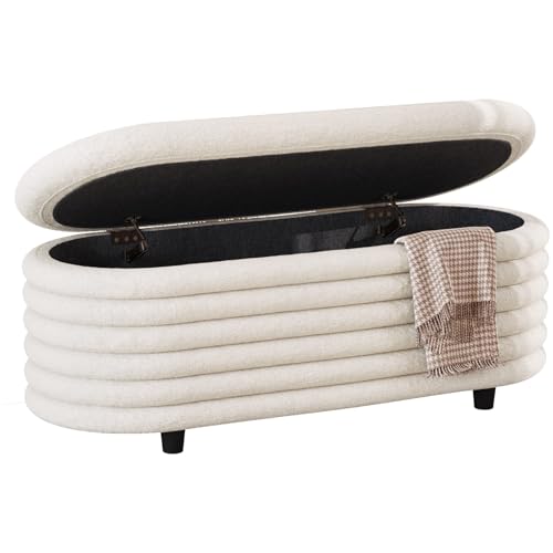 Guyii Bettbank mit Stauraum, Polsterbank für Schlafzimmer, Elegante Sitzbank für Bett, Aufbewahrungsbank mit Kissen, Moderne Sitztruhe für Wohnzimmer und Flur (Modell A) von Guyii
