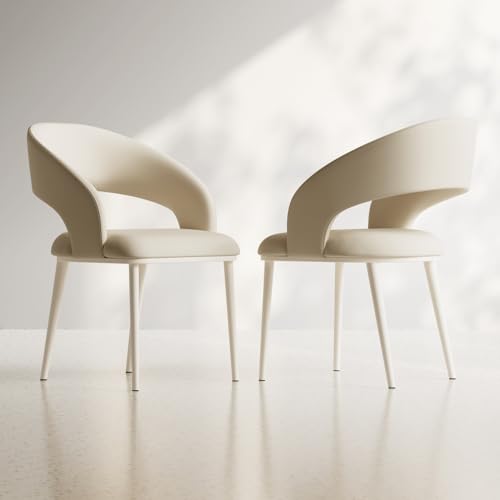 Guyii Esszimmer Stühle 2er Set – Moderne Beige Polsterstühle, Komfortabler Sitz für Dining Chair, Cremeweiß Küchenstuhl für Zuhause, Stilvolle Essgruppe Stuhl Guyii Esszimmer Stühle 2er Set – Moderne Beige Polsterstühle, Komfortabler Sitz für Dining Chair, Cremeweiß Küchenstuhl für Zuhause, Stilvolle Essgruppe Stuhl von Guyii