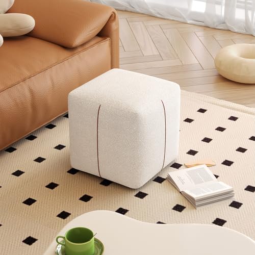 Guyii Hocker Sitzhocker Fußhocker Kleiner Polsterhocker Sitzwürfel Mini Hocker Stool – Moderner Hocker für Schminktisch & Wohnzimmer von Guyii