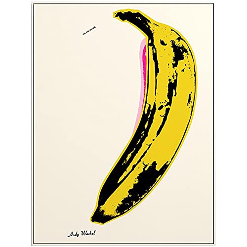 Andy Warhol „Banane“ Pop-Art-Leinwandgemälde, Poster und Drucke, Quadros-Wandkunst, Bild für Wohnzimmer, Heimdekoration, 21 x 30 cm (8 x 12 Zoll), mit Rahmen von Guying Art