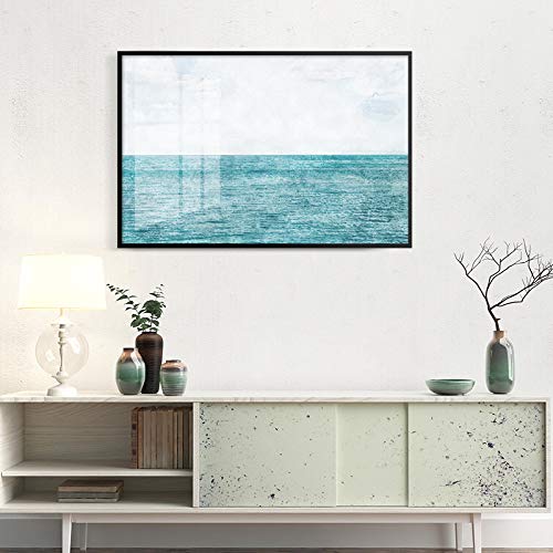 Calm and Endless Ocean Sea Leinwand Poster Drucke Nordische Landschaft Wandkunst Malerei Dekoration Bilder für Wohnzimmer 30x45cm (12x18in) Kein Rahmen von Guying Art