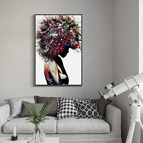 Graffiti Art Of Black Woman Paintings On the Wall Art Posters And Prints African Woman Modern Art Picture Home Wall Decor 50x70cm Frameless von Guying Art