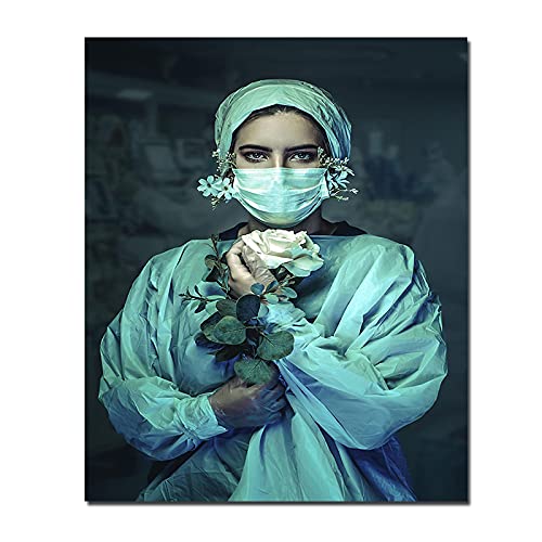 Modernes Bild auf Leinwand, Wandbild, Kunstdruck, Krankenschwester, Poster und Drucke für Heimdekoration, 40 x 60 cm, rahmenlos von Guying Art