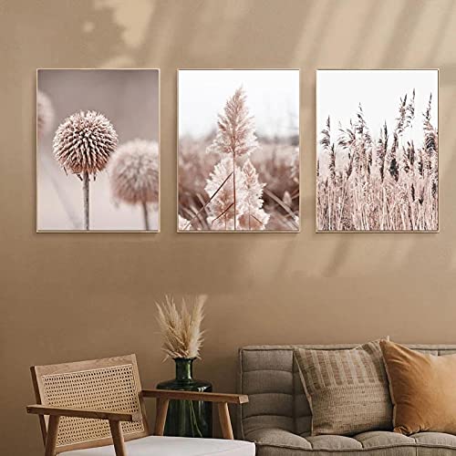 Sand Blume Löwenzahn Vogel Reed Hand Leinwand Malerei Poster und Drucke Wandkunst Bilder für Wohnzimmer Dekoration 60x90cmx3 Rahmenlos von Guying Art