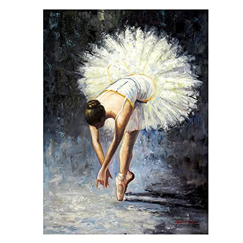 Vintage Ballett Tänzerin Leinwand Gemälde Ballerina Wandkunst Tanz Klassenzimmer Poster Drucken Wandbild für Wohnzimmer Dekoration 30x45cm (12x18in) Kein Rahmen von Guying Art