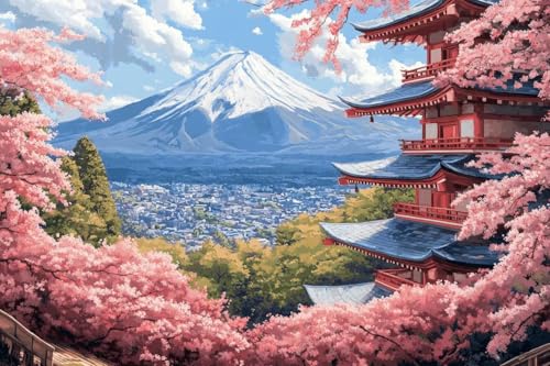 Diamond Painting Blume Diamond Painting Kinder Landschaft Daiment Bilder Erwachsene, 5D Kreativ Set für Erwachsene, Vollbohrer Diamanten Malerei Stickerei Kreuzstich Zubehör, Home Décor 60x90cm Q-422 von Guyosing