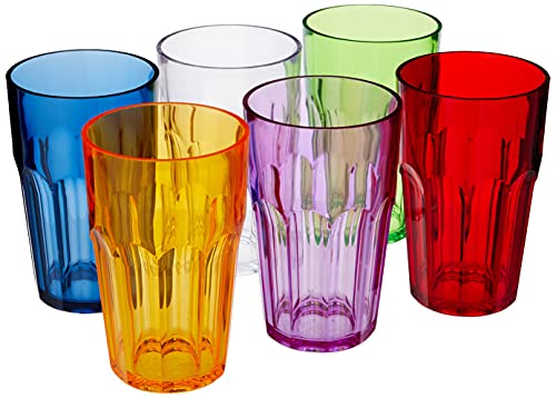Guzzini - Happy Hour, Set aus 6 Hohe Trinkgläser - Ø8 x h12 cm - Kapazität: 420 cc - 07230652, Sortiert von Guzzini