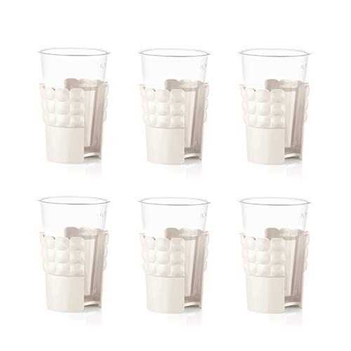 Guzzini - Tiffany, Set 6 universal-Becherhalter - Milchweiß, 13,4 x 8 x h16,5cm - 199700156 von Guzzini