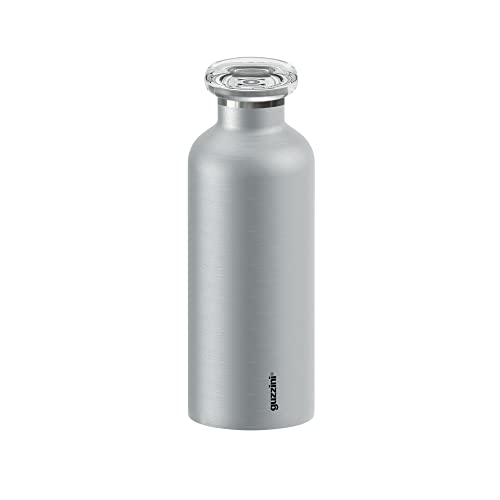 Guzzini - On The Go, ENERGY Thermosflasche, Trinkflasche Edelstahl - Silber, Ø 7,3x h21,2 cm | 500 cc - 11670063 von Guzzini
