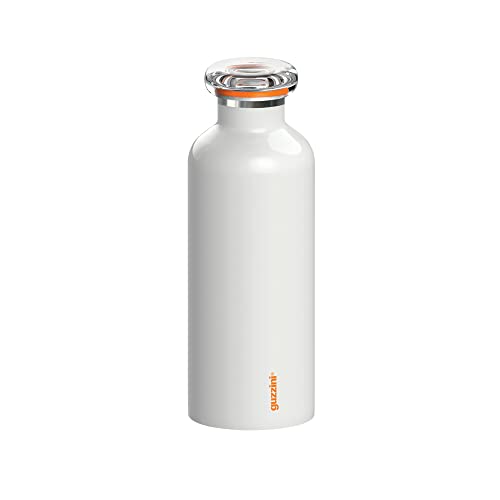 Guzzini - On The Go, ENERGY Thermosflasche, Trinkflasche Edelstahl - Weiß, Ø 7,3x h21,2 cm | 500 cc - 11670011 von Guzzini