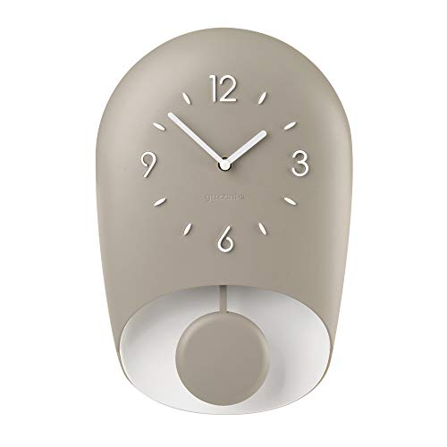 Guzzini - Home, BELL Wanduhr mit Pendel, Pendeluhr - Taubengrau, 22x8xh 33 cm - 168604158 von Guzzini