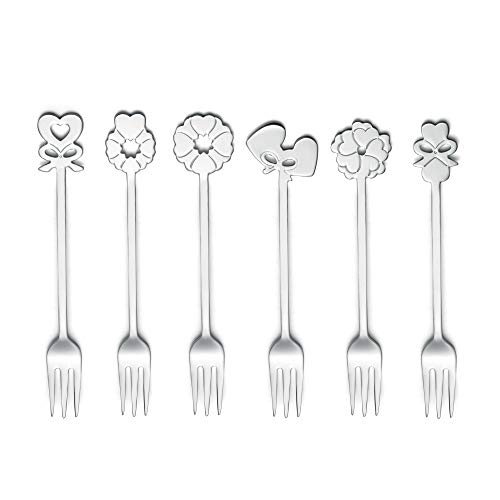 Guzzini - Love, Set 6 Dessertgabeln - Edelstahl/Silber, 16 x 16 x 2 cm - 26841963 von Guzzini