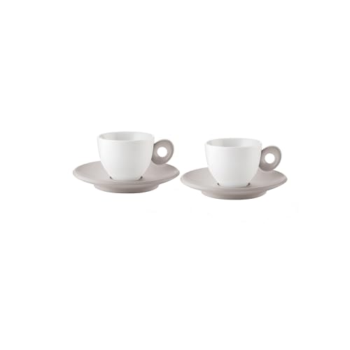 Guzzini 081700158 2 Espressotassen, Porcelain, Taupe von Guzzini