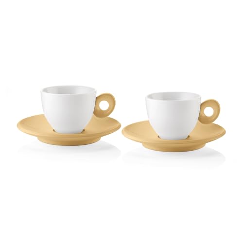 Guzzini 081700211 2 Espressotassen, Porcelain, Helles Senfgelb von Guzzini
