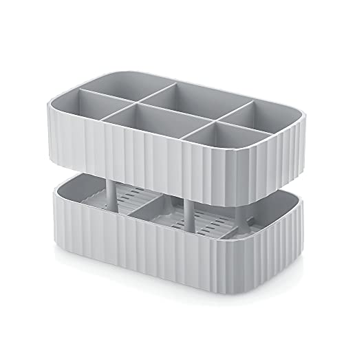 Guzzini - Eco-Kitchen DRAIN&SAFE, Besteckabtropfer - Hellgrau Matt - 17820033, Mattgrau von Guzzini