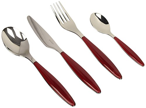 Guzzini - Feeling, 24-Teiliges Besteckset - Rot, 15,8 x 7,5 x h25,5 cm - 23000065 von Guzzini