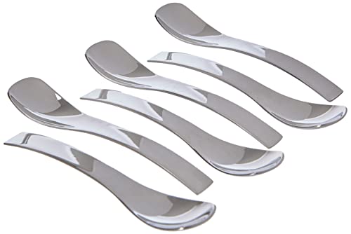 Guzzini - Gocce, 6 Dessertlöffeln 10,5 cm - Silber, 2,3 x 10,5 cm - 27140063 von Guzzini