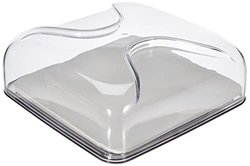 Guzzini - Gocce, Quadratische Käseglocke - Himmelgrau, 25,5 x 25,5 x h11,5 cm - 27000092 von Guzzini