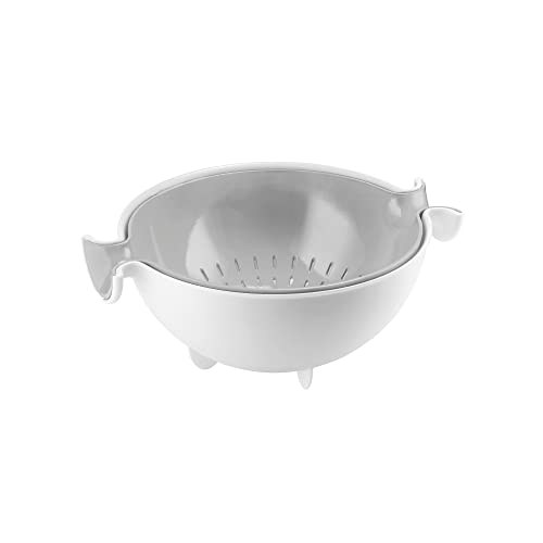 Guzzini - Kitchen Active Design, Set Abtropfsieb mit Behälter Spin&Drain - Grau, 30 x 25 x h12,5 cm - 29250033 Guzzini - Kitchen Active Design, Set Abtropfsieb mit Behälter Spin&Drain - Grau, 30 x 25 x h12,5 cm - 29250033 von Guzzini