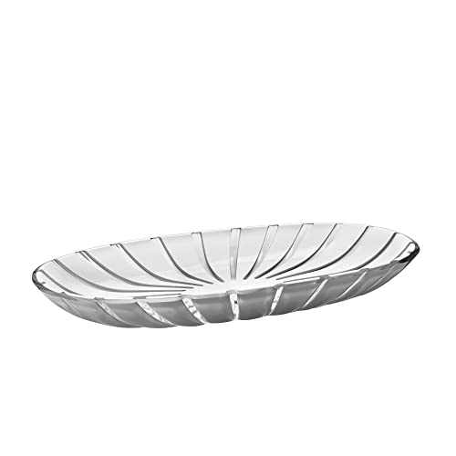 Guzzini - Grace, Servierschale - Himmelgrau, 38 x 19 x h4,5 cm - 27970092 von Guzzini