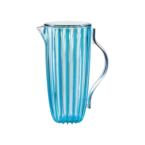 GUZZINI - Karaffe Mit Deckel "Dolcevita" , Bio-Based Plastic, Turquoise, 19,5x13xh27 von Guzzini