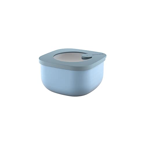 Guzzini - Kitchen Active Design, STORE&MORE Dicht schließende Dosen für Kühlschrank/Gefrierschrank/Mikrowelle, Niedrig (S) - Himmelblau, 12,2 x 12,2 x h6,8 cm | 450 cc - 170700189 von Guzzini