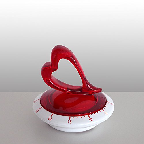 Guzzini Küchenwecker Love weiß-rot, D ca. 9,5 cm von Guzzini