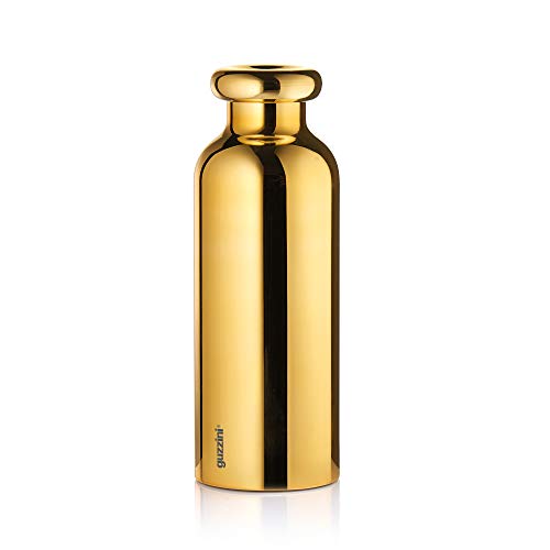 Guzzini - On The Go, ENERGY Thermosflasche, Trinkflasche Edelstahl - Gold, Ø 7,3x h21,2 cm | 500 cc - 11670017 von Guzzini