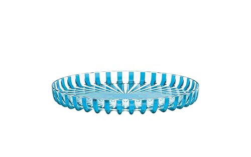 GUZZINI - Rundes Tablett "Dolcevita", Bio-Based Plastic, Turquoise, 31x31xh3,5 von Guzzini