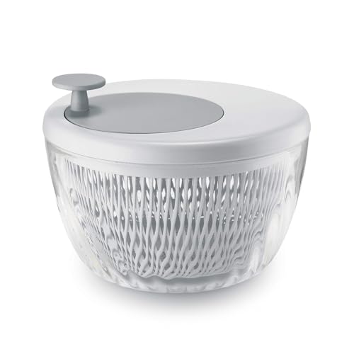 Guzzini - Kitchen Active Design, SPIN&STORE Salatschlüder mit Deckel - Weiß, Ø26 x h19 cm | 4000 cc - 17090011 von Guzzini