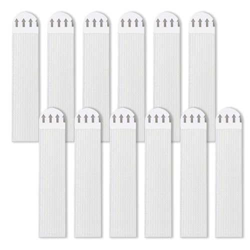 Gvblkq Adhesive Back Hook and Loop Tape, Adhesive Backing Hook and Loop Strips, 12 Pieces No Punching Reusable Fastener Wall Hanger for Dormitory, Garage, Study, Kitchen, Picture Frames 1.6x7cm von Gvblkq