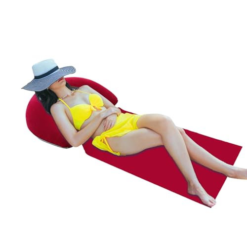 Gvblkq Beach Mat, Inflatable Pillow, PVC Flocking Outdoor Beach Lounger, Sandproof Lounger, Foldable Relaxing Pad, Portable Sun Bathing, Tanning, Family and Friends Use, 160x70cm von Gvblkq