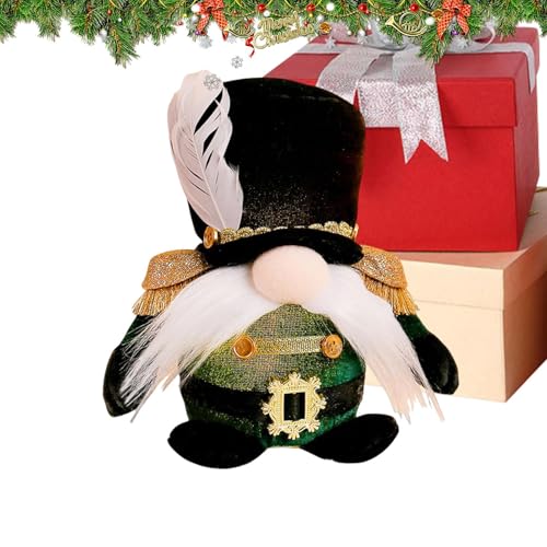 Gvblkq Beleuchtete Weihnachtszwerge | LED Stehender Soldat Weihnachtszwerg Figur | Herbst Thanksgiving Deko für Draußen | Wohnheim Schule Büro Dekoration von Gvblkq