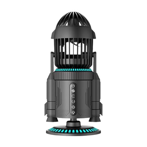 Gvblkq Desk Fan, Adjustable Table Air Circulator, Quiet 5000RPM Rocket Shape Fan, 5000mAh, Rotating Cooling Device for Home, Office, School, Living Room, Dorm and Hot Days,16×14.8×32.5cm Gvblkq Desk Fan, Adjustable Table Air Circulator, Quiet 5000RPM Rocket Shape Fan, 5000mAh, Rotating Cooling Device for Home, Office, School, Living Room, Dorm and Hot Days,16×14.8×32.5cm von Gvblkq