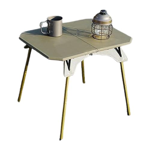 Gvblkq Folding Camping Table, Small Portable Grill Table, Lightweight Foldable Picnic Desk, Sturdy Aluminum Stand, Removable Adjustable Legs, Outdoor Cooking Station, Design for Camping von Gvblkq