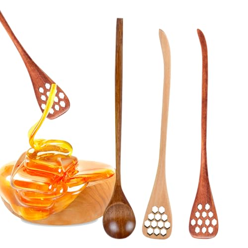 Gvblkq Honiglöffel aus Holz,Langer Griff Holz Honigrührstab 3 Stück - Wiederverwendbarer Mehrzweck Aufnahme und Ausgabe Dipper für Partys Outdoor Picknicks Feiertage Küche Zuhause Gvblkq Honiglöffel aus Holz,Langer Griff Holz Honigrührstab 3 Stück - Wiederverwendbarer Mehrzweck Aufnahme und Ausgabe Dipper für Partys Outdoor Picknicks Feiertage Küche Zuhause von Gvblkq