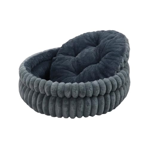 Gvblkq Hundebett - Haustierschlafkissen Für Welpen Und Katzen | Plüschstoff Mit Abnehmbarer Abdeckung, Runde Waschbare Komfortmatte Für Kätzchen Couch Bett Im Freien Im Freien, 20x7.09 In von Gvblkq