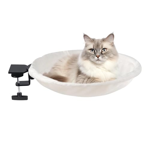 Gvblkq Katzenbett für den Schreibtisch – warme Kätzchen-Hängematte trägt bis zu 22,7 kg, ergonomischer Katzen-Schreibtisch-Bett zum Schlafen, Entspannen, Wohnzimmer, Schlafzimmer, Arbeitsplatz von Gvblkq