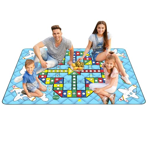 Gvblkq Outdoor Play Mat, Waterproof Picnic Blanket, Foldable Multifunctional Chess Carpet Mat with Pieces, Ideal for Family Party Board Game, Perfect for Camping, Backyard Adventures von Gvblkq