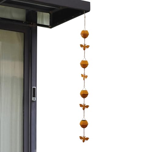 Gvblkq Regenketten Für Draußen | Dekorative Regenwasserfänger,Fallrohr Drainagesystem Regenkette Umlenkung Für Garten Landschaft Wassersammlung von Gvblkq